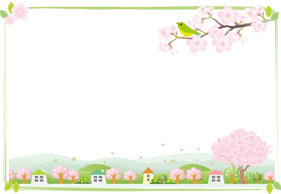フリーイラスト 鶯と桜の花が咲く春の飾り枠でアハ体験 Gahag 著作権フリー写真 イラスト素材集