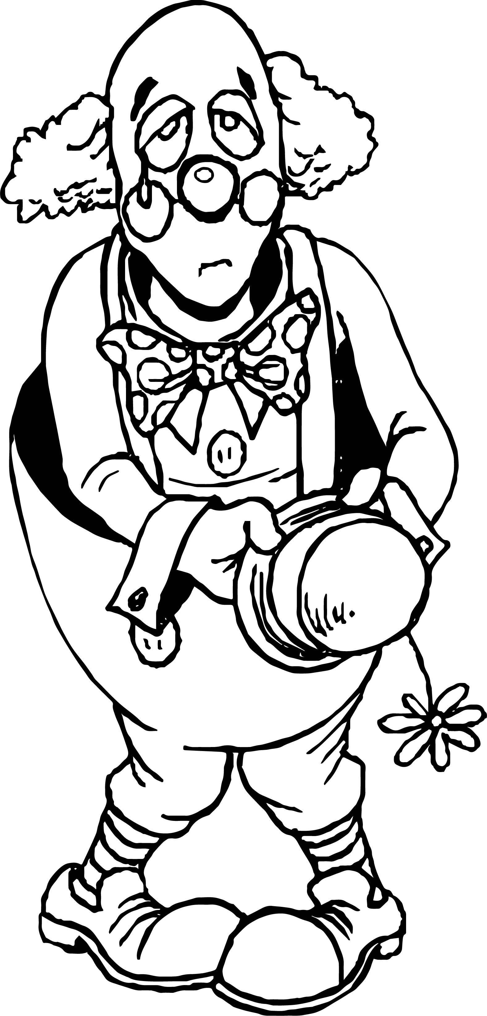 Happy Clown Face Coloring Page | Wecoloringpage.com