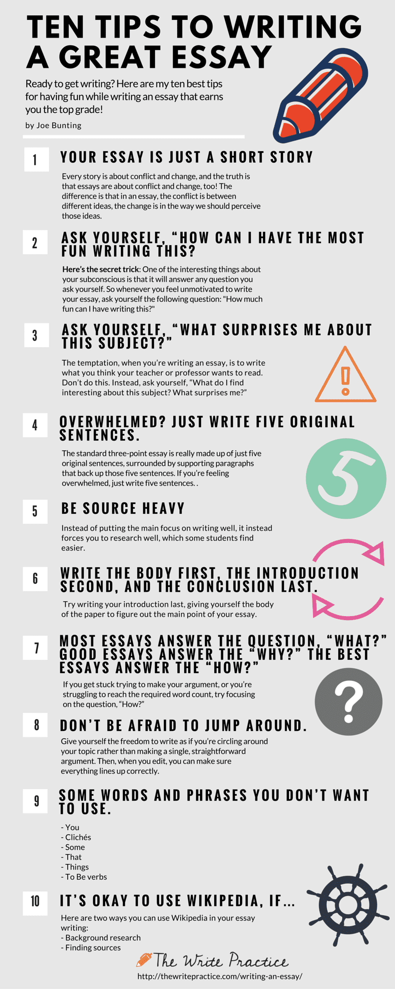 tips on essay writing for college