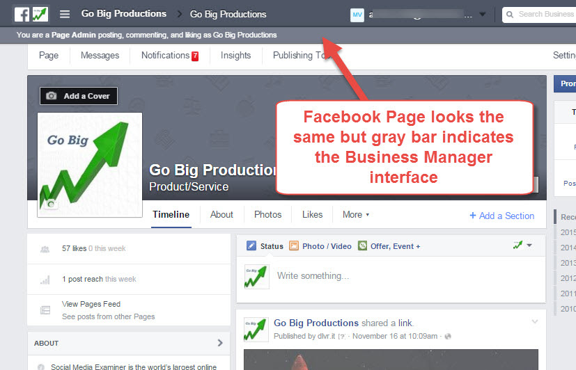 Facebook Page on Business Manager