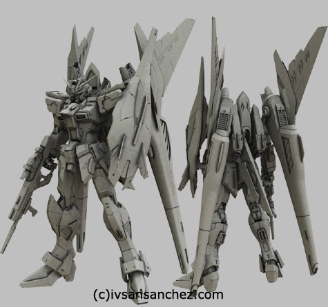 mobile suit gundam seed destiny saviour impulse gundam force sword blast 3d mesh cg sandrum