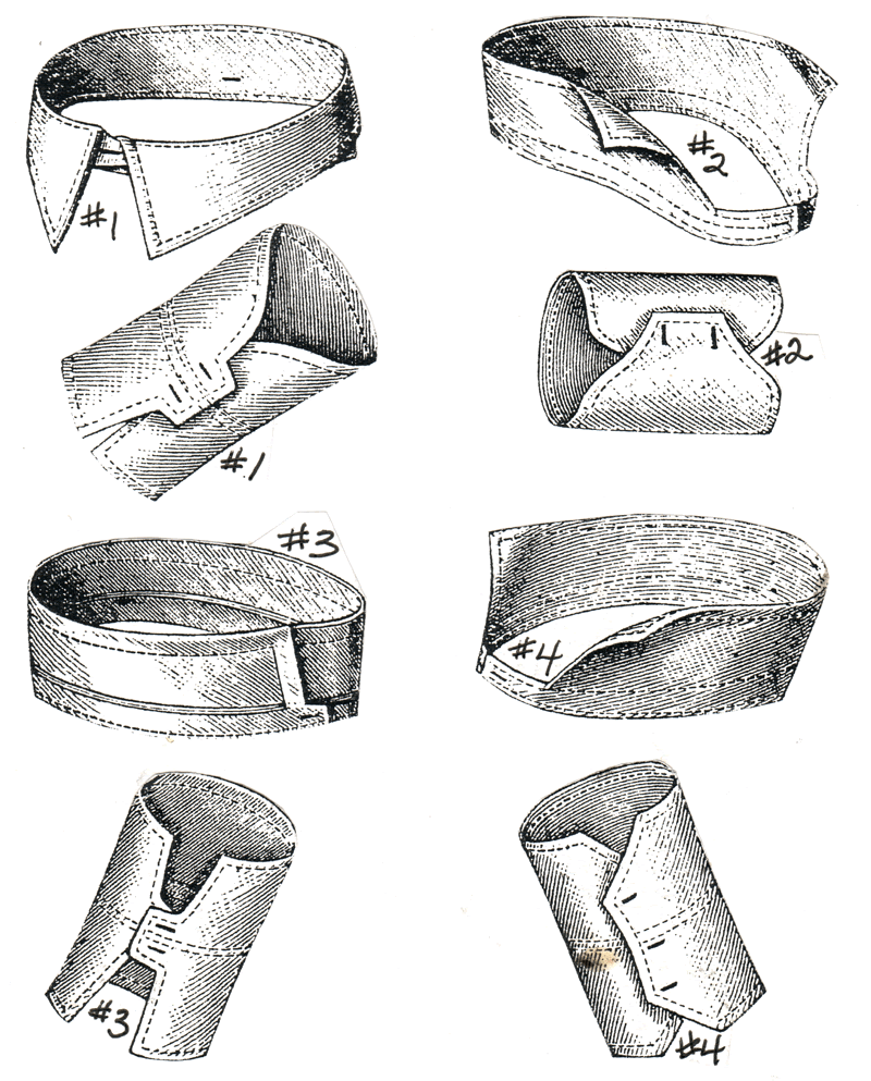 All the collars and cuffs are made of double linen.