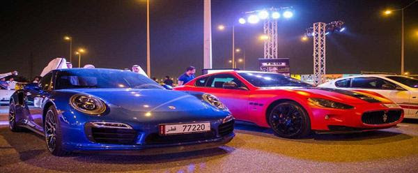 تجمع عدد كبير لسيارات قطرية فائقة لن ترى لها فى العالم