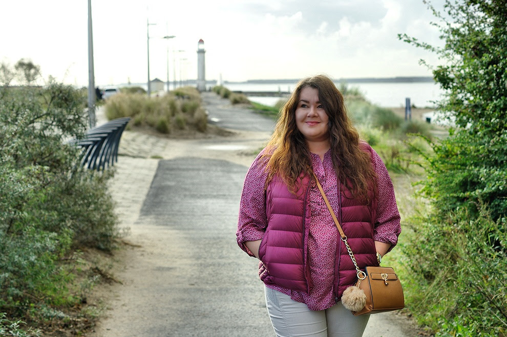 Große Größen Plus Size Fashion Blog Ernstings family red down vest