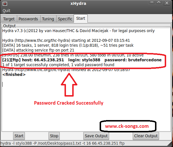 Brute Force FTP Passwords with Hydra (GUI)