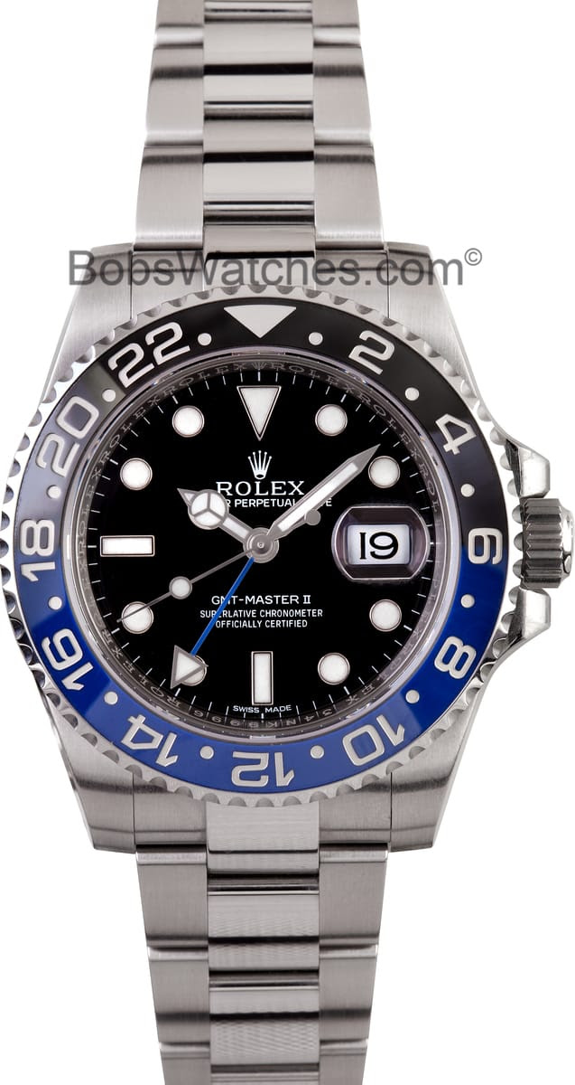 Rolex GMT-Master II Blue Black Bezel for Sale - Bob's Watches