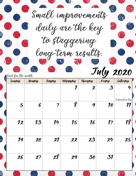  free printable 2020 monthly motivational calendars free printable
