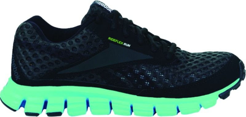 Reebok Women s Smoothflex CushRun Running Athletic Shoe - Black Green Blue 5