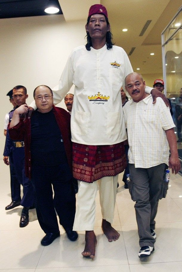 Hanya kurang beberapa cm saja Mas Suparwono memecahkan rekor dunia, namun akhirnya Mas Parwono cukup memecahkan rekor MURI sebagai manusia tertinggi di Indonesia, paling tidak beliau sudah sempat masuk media Internasional lho