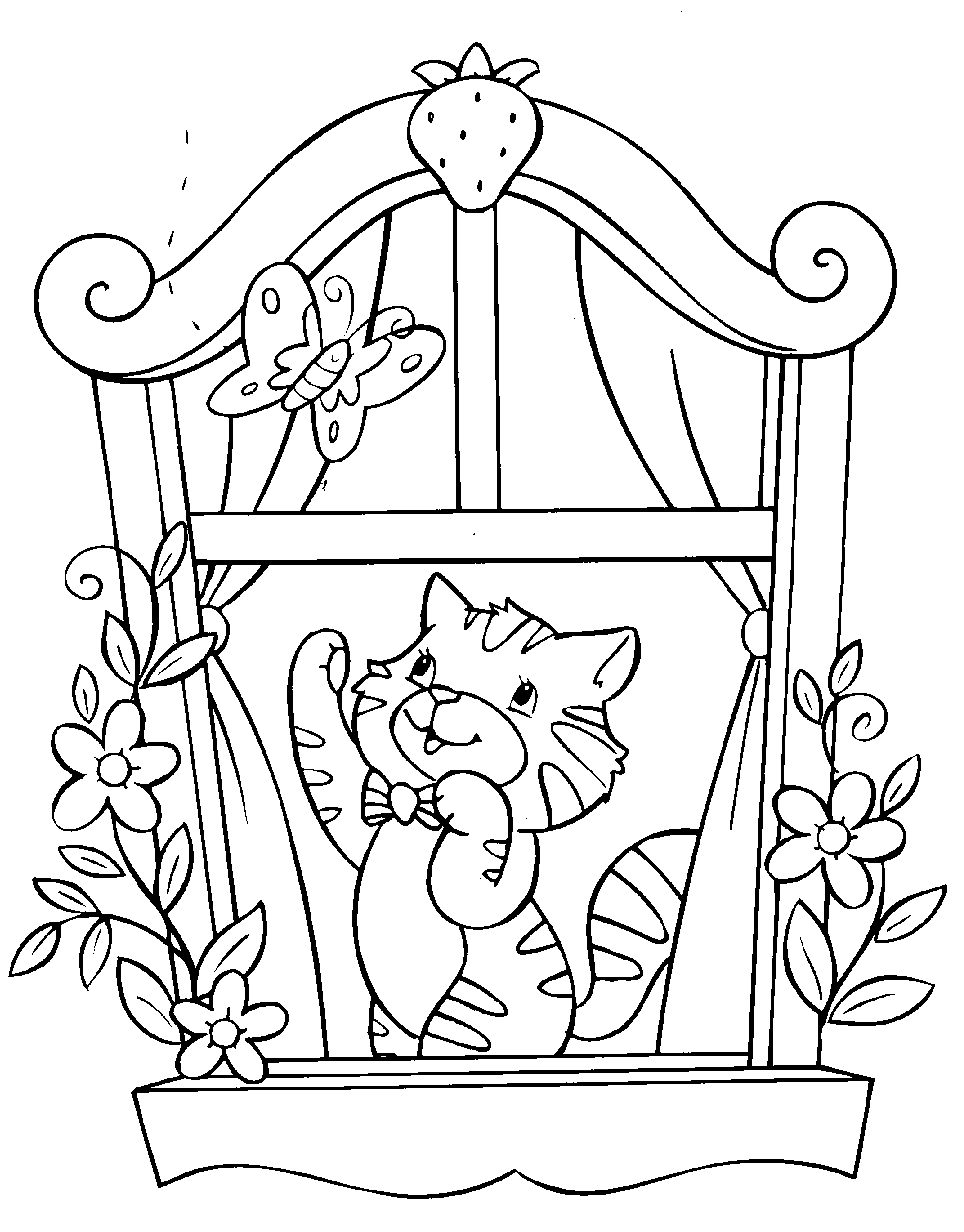 Dessin gratuit chat a colorier