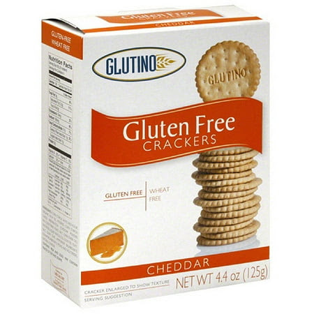 Glutino Cheddar Crackers, 4.4 oz, (Pack of 6)