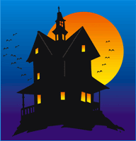 vector Halloween clip art Helloween house