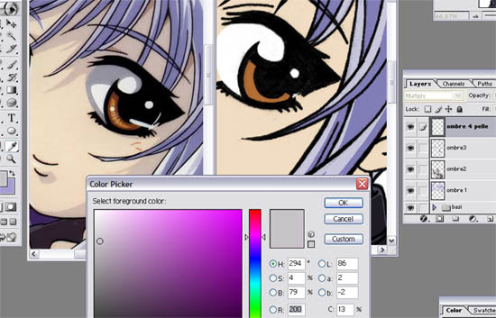 shadow and light effects in anime style with Photoshop