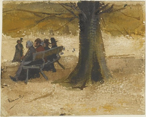 Four people on a bench - September 1882 (262)
