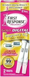 First Response Gold Digital Pregnancy Test Early Result Kit 2 ea