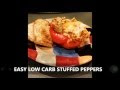 EASY DINNER RECIPE FOR WEIGHT LOSS, LOW CARB STUFFED PEPPERS. SIMPLE AND HEALTHY INGREDIENTS!