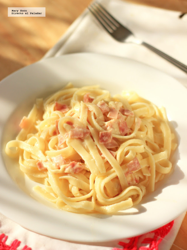 Tallarines Jamon