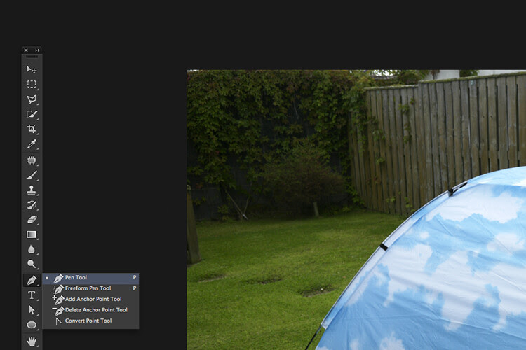 The Pen Tool is just located above the Type Tool.