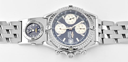 Originalfoto BREITLING CHRONOMAT UTC PILOT-BAND STAHL, 4.400€ NEUZ.!
