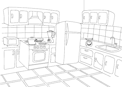 Kitchen Coloring Pages