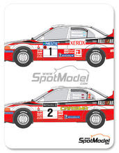Calcas 1/24 Shunko Models - Mitsubishi Lancer Evo V Ralli Art - Nº 1, 2 - Makinen + Mannisenmaki, Burns + Reid - Rally de Finlandia + Gran Bretaña 1998 para kit de Tamiya