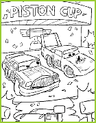 Des Coloriages du film cars un monde de voitures ou les bagnoles page 2