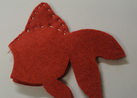 やまむらや ぬいぐるみ店 フェルトの金魚 りゅうきん の作り方