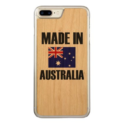 Made In Australia Flag Carved iPhone 7 Plus Case