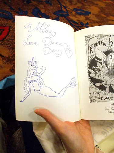 Got my book signed by Dame Darcy!