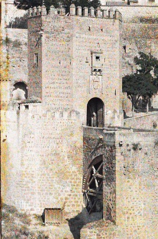 Puente de Alcántara entre el 15 y el 17 de junio de 1914. Autocromo de Auguste Léon (detalle). © Musée Albert-Kahn - Département des Hauts-de-Seine 