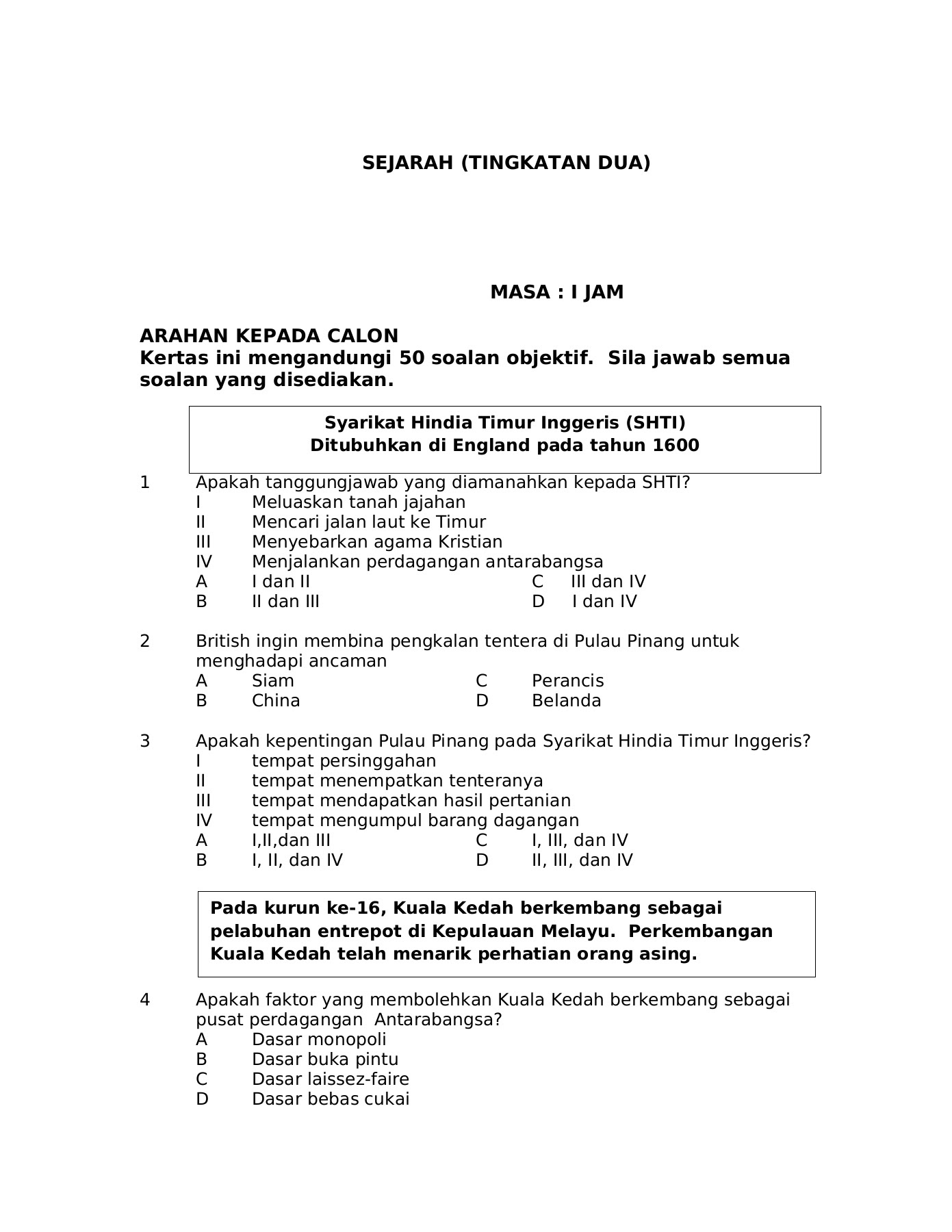 Set 2 Koleksi Soalan Dan Skema Jawapan Tingkatan 2