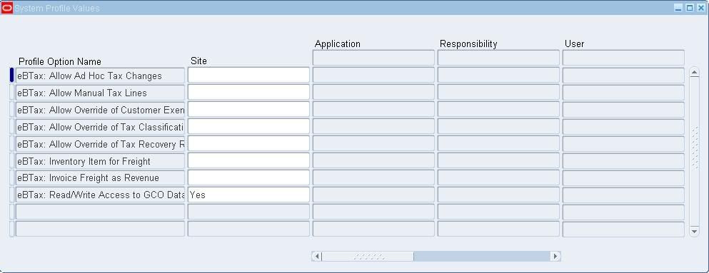 EBTax Profile Options