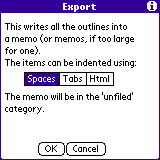Review of the outline-programs for the Palm
