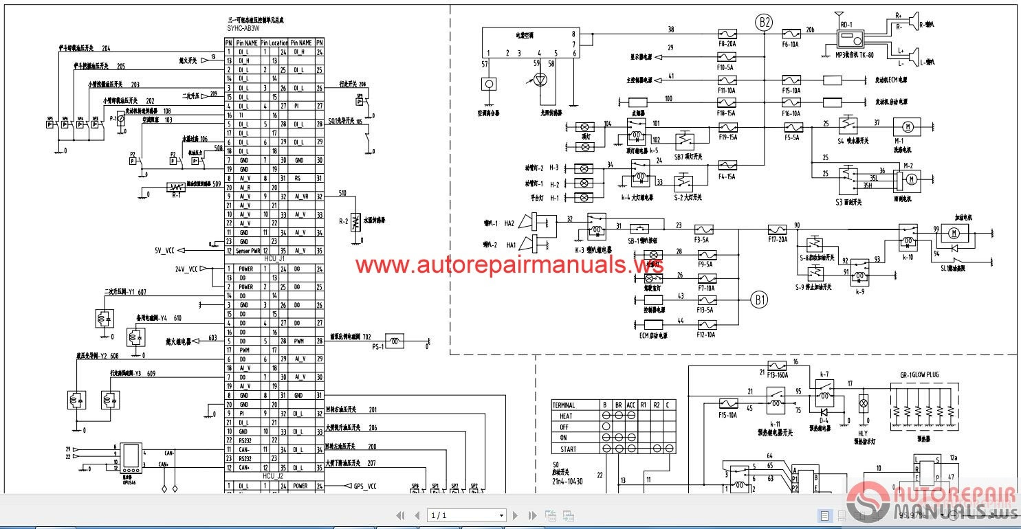 SANY SY420C Electrical Schematics | Auto Repair Manual Forum - Heavy