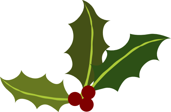 Holly Leaves With Berries Clip Art at Clker.com - vector clip art ...