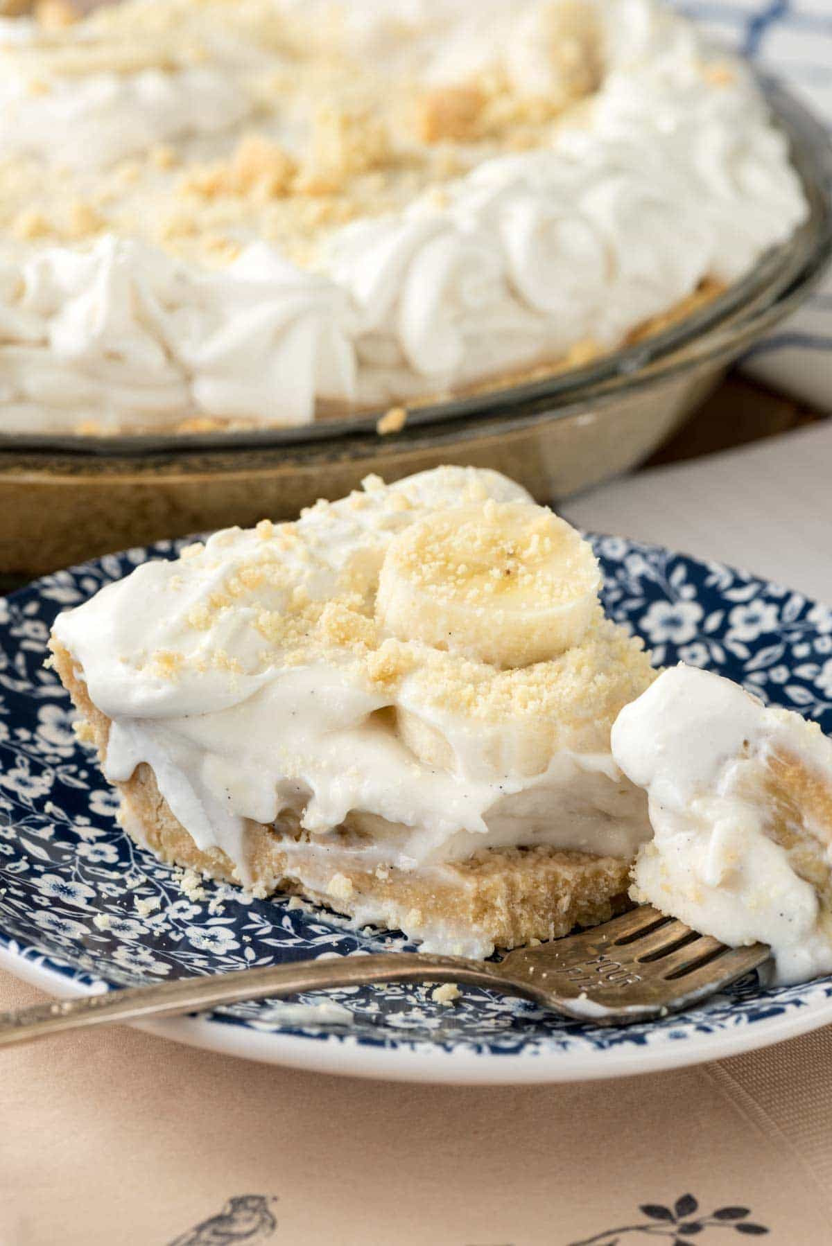No Bake Old Fashioned Banana Pudding Pie recipe