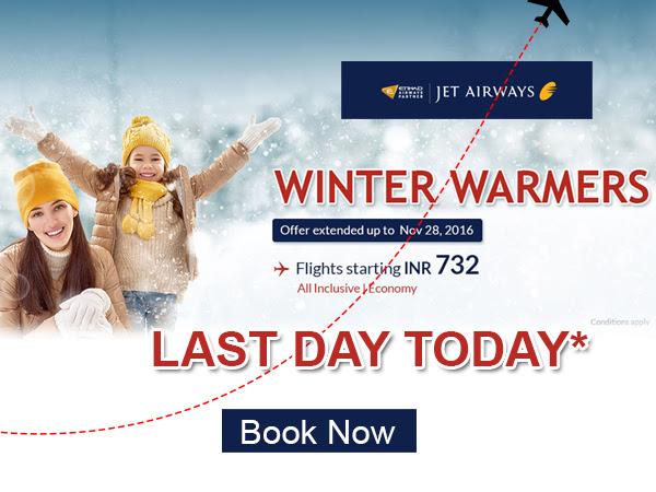 LAST DAY TODAY! Jet Airways Winter Offer Flights Starting ...