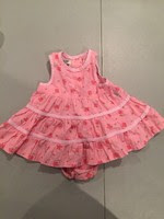 Oshkosh 12 Months Girls Pink Flower Dress And Bloomer Set