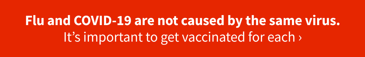 Flu and COVID-19 are not acused by the same virus. It's important to get vaccinated for each.