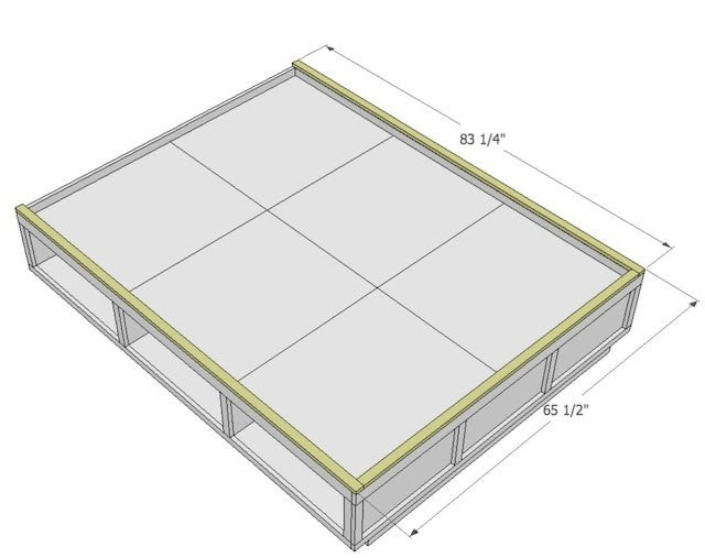 Queen Size Platform Storage Bed Plans - Sawdust Girl®