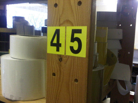 Yellow Number 3 Sticker | Safety-Label.co.uk