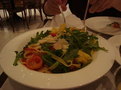 Fettucine w Arugula, Tomatoes & Parm Cheese