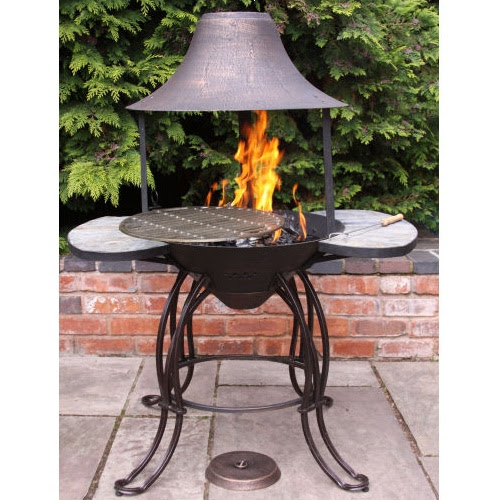 Corona Cast Iron BBQ Chimenea by alfresia.co.uk