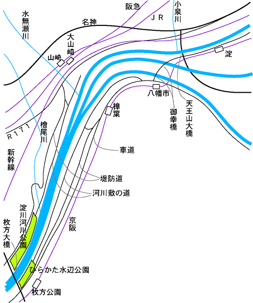 サイクリングｍａｐ 淀川サイクリングコース