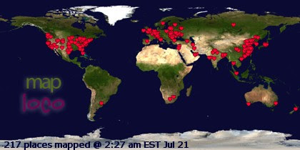 Locations of Site Visitors