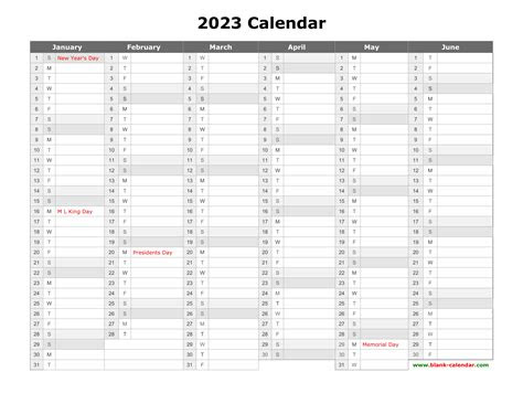  2023 yearly calendar template vertical design free printable templates