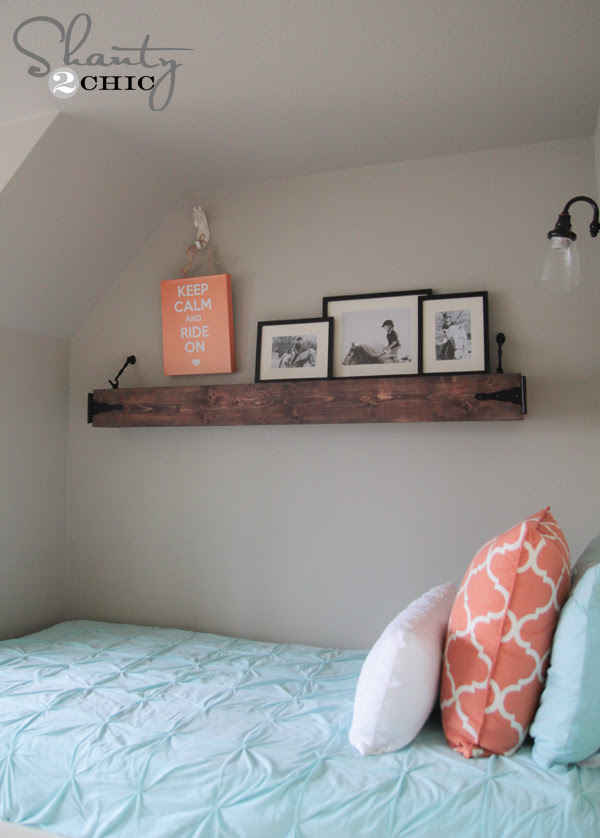 DIY Floating Rustic Shelf or Mantle! - Shanty 2 Chic