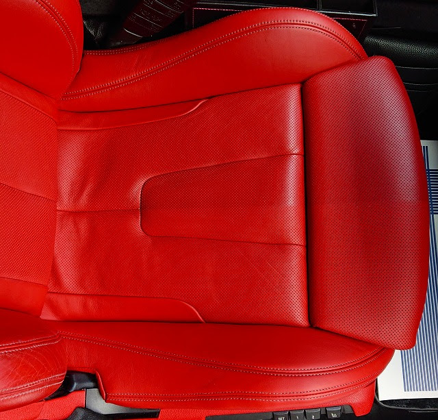 赤革 レッドレザー 内装クリーニング Bmw M6 ウォーターフィールド