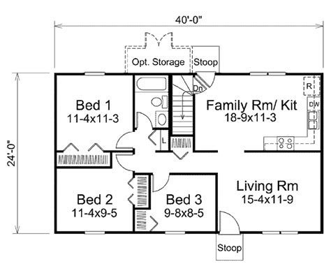 ranch style house plan  beds  baths  sqft plan