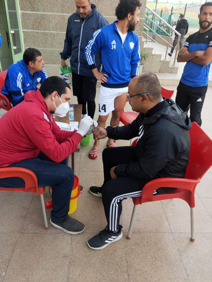 طلائع الجيش يجرى مسحة كورونا قبل مواجهة الأهلي بنهائي ...